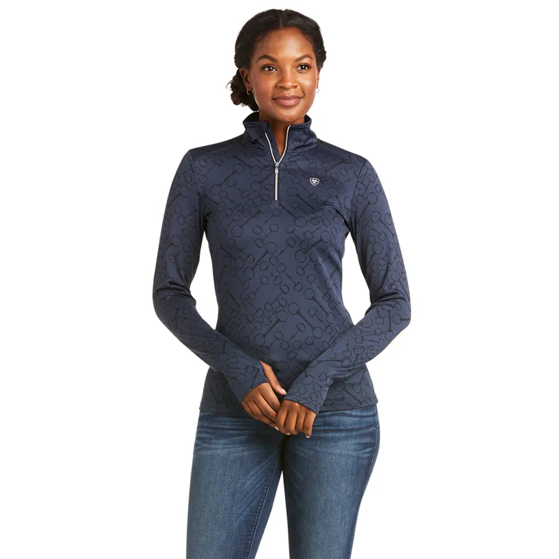 Ariat Prophecy 1/4 Zip LS Base Layer - Navy